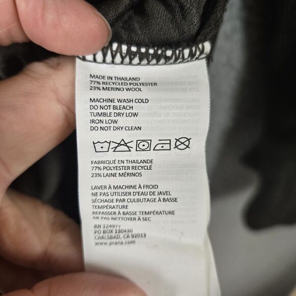 Prana Wensley 1/2 Zip Pullover Waffle Knit Sweatshirt Brown Women's Medium - Picture 9 of 9